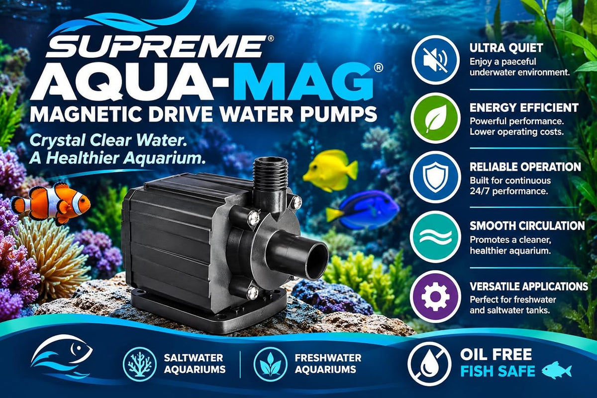 Danner Manufacturing, Inc. Supreme Aqua-Mag 250 GPH, Aquarium Magnetic Drive Water Pump, 02512