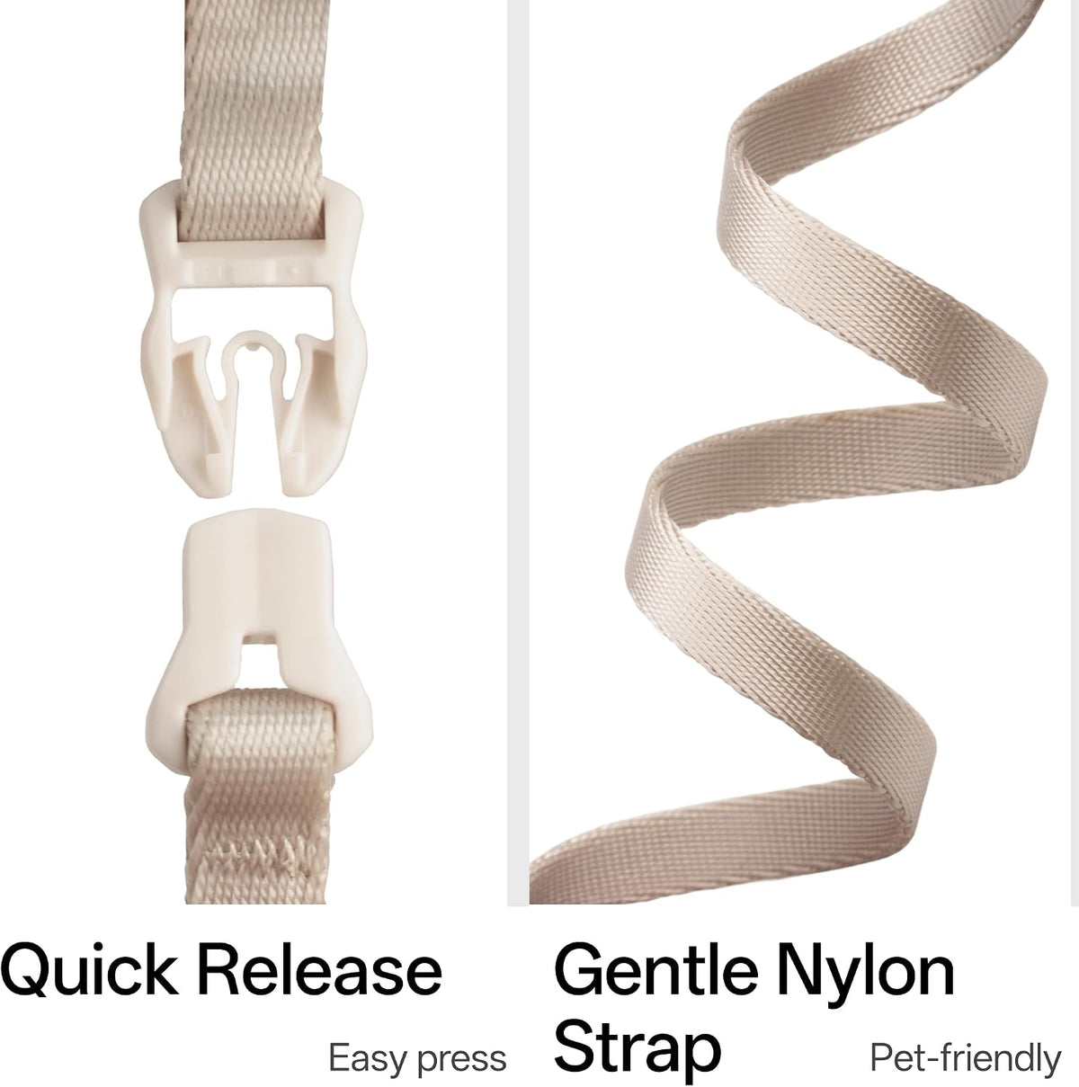 Escape Proof Cat Harness Anti-Choke Quick Release, Blush Pink