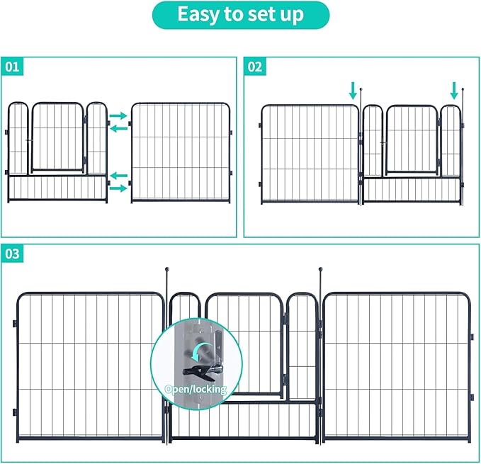Dog Playpen, Portable Outdoor Dog Fence, Playpen - Image 3