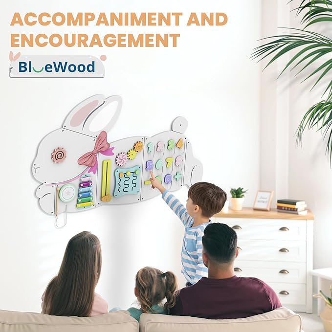 BlueWood Wooden Wall Busy Board Panels, Toddler Learning Activity Center - Image 6