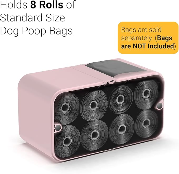 SVD.PET Dog Poop Bag Dispenser, Wall Mount Waste Bag Dispenser, Holds 8 Rolls - Image 4