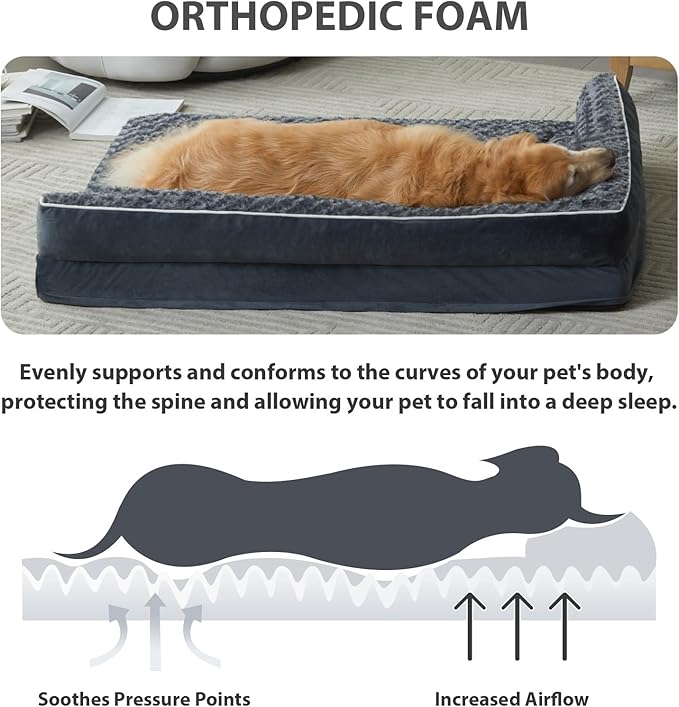 BFPETHOME Orthopedic Dog Beds for Large Dogs-Waterproof Sofa Dog Bed - Image 2