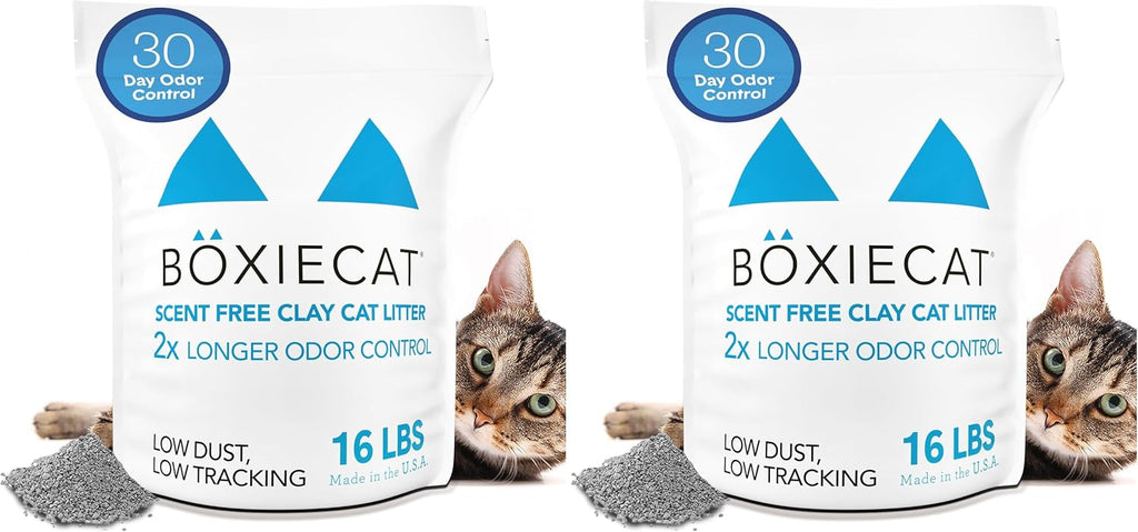Boxie Premium Unscented Clumping Cat Litter 30 Day Odour Control 40 lb