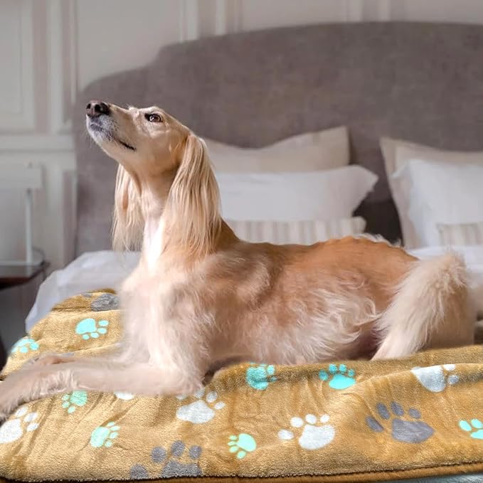 Dog Blankets for Large Dogs, Soft Fluffy Flannel Pet Blanket Mat Cover for Bed - Image 7