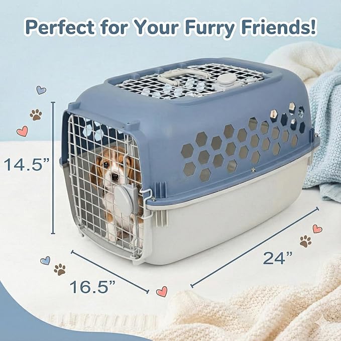 Portable Double Door Plastic Pet Carrier - Image 4