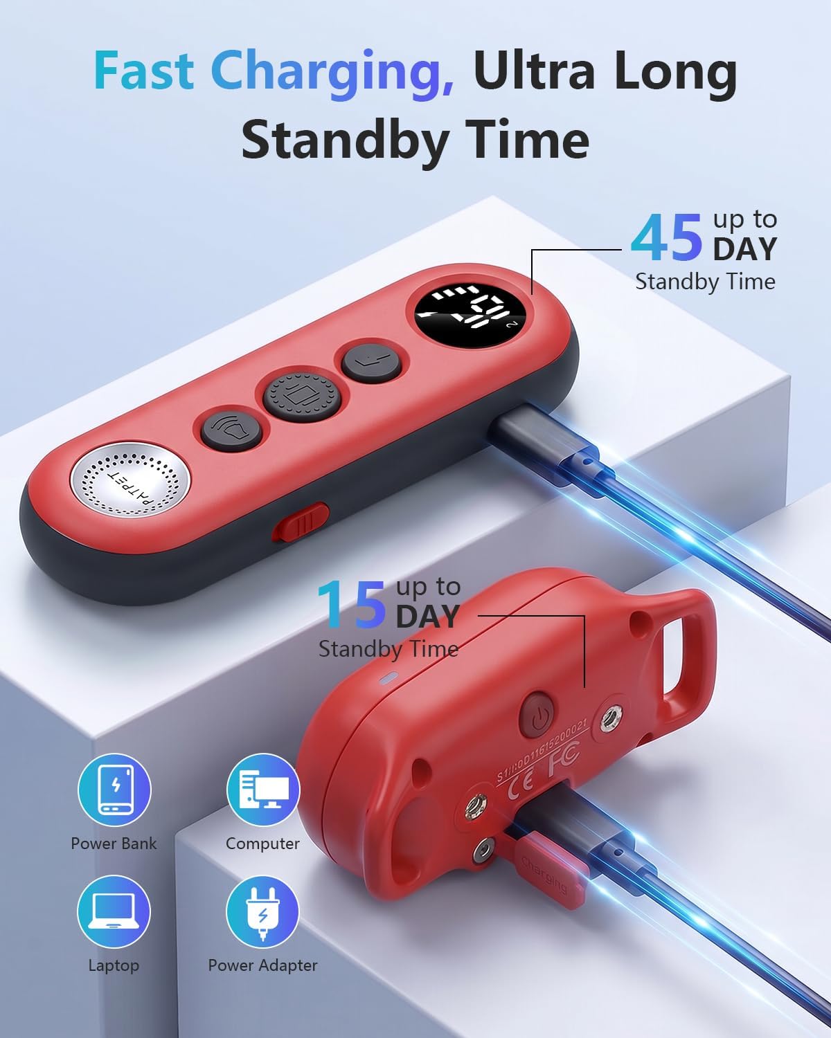 PATPET Dog Shock Collar with Remote Control - 4000FT Safe Training Collar