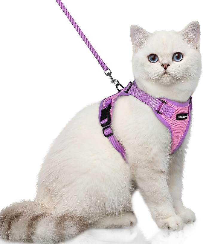 rabbitgoo Cat Harness and Leash Set, Escape Proof Soft Adjustable Vest Harnesses by rabbitgoo