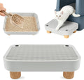 Cat Litter Box Step Ramp, Small Anti-Tracking Litter Catcher with Scoop