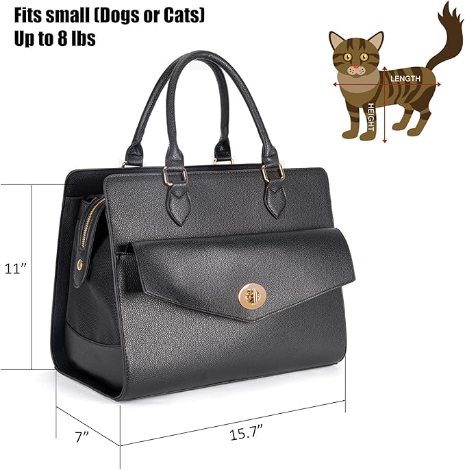 Stylish Pet Carrier Purse Leather Bag - Image 2