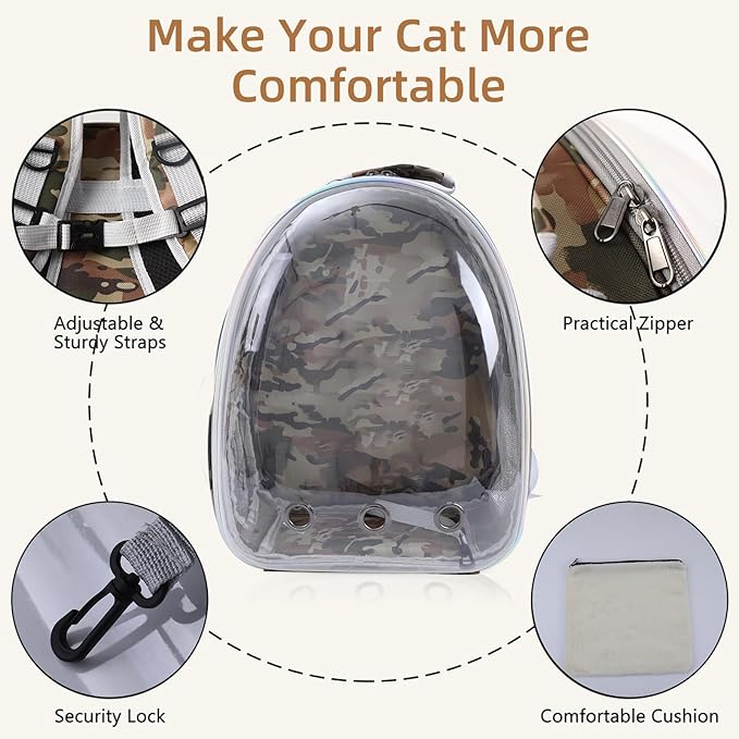 Cat Backpack Carrier Back Expandable Bubble Pet Carrier Backpack - Image 4