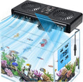 Aquarium Auto Temperature Control Chiller Fan Ultra-Quiet Fish Tank Cooler Fan Cooling Effect 3-8°F with Temperature Probe & LCD Display for Axolotl Betta Aquariums