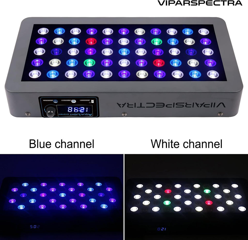 VIPARSPECTRA 165W LED Aquarium Light Dimmable Full Spectrum LED Reef Lights