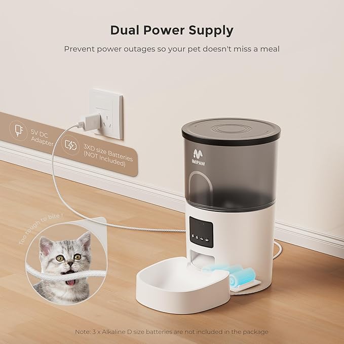 IMIPAW 5G WiFi Automatic Cat Feeder and Water Dispenser, Timed Dry Food - Image 7