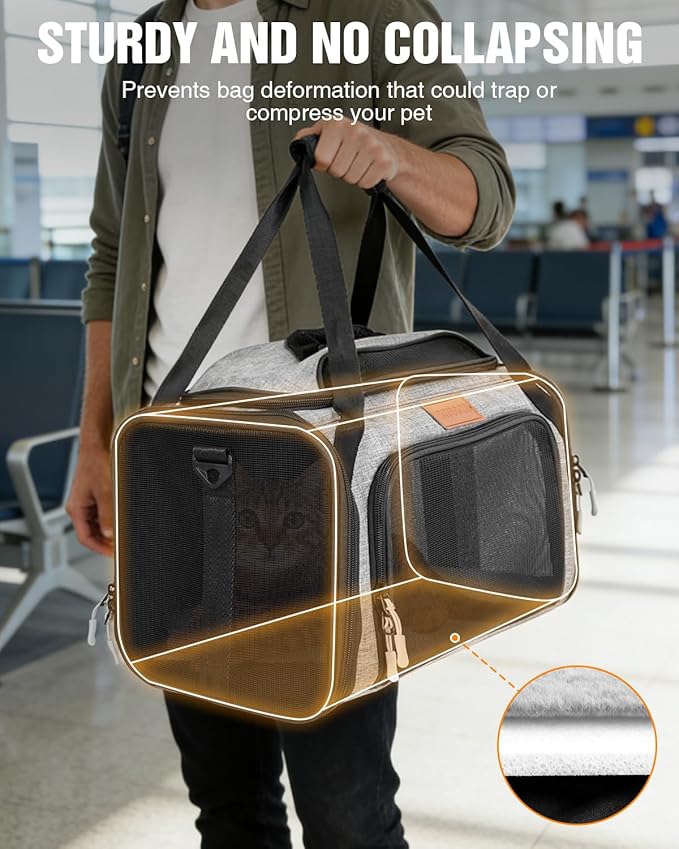 PETUX Top and Side Expandable Pet Carrier - Image 7