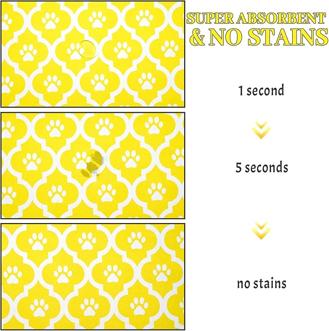 Dog Food Mat 24X32 Inch Pet Feeding Absorbent Mats - Image 3