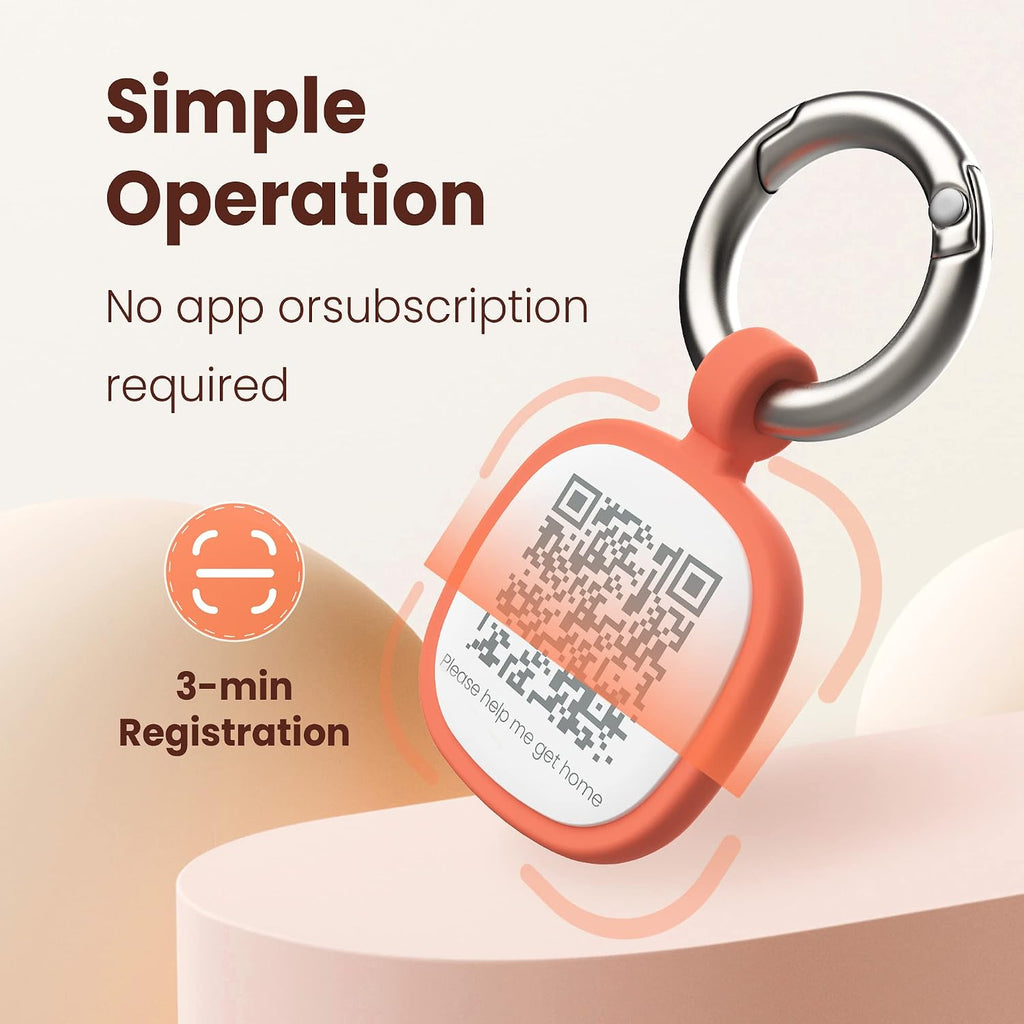 Pawaii Dog ID Tag, Silent Silicone QR Code Tag, Scan Alerts, No App, 1 Pack