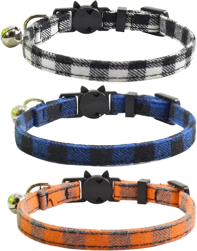 Breakaway cat Collars with Bell, Durable & Safe Cute Kitten Collars Safety - Image 2