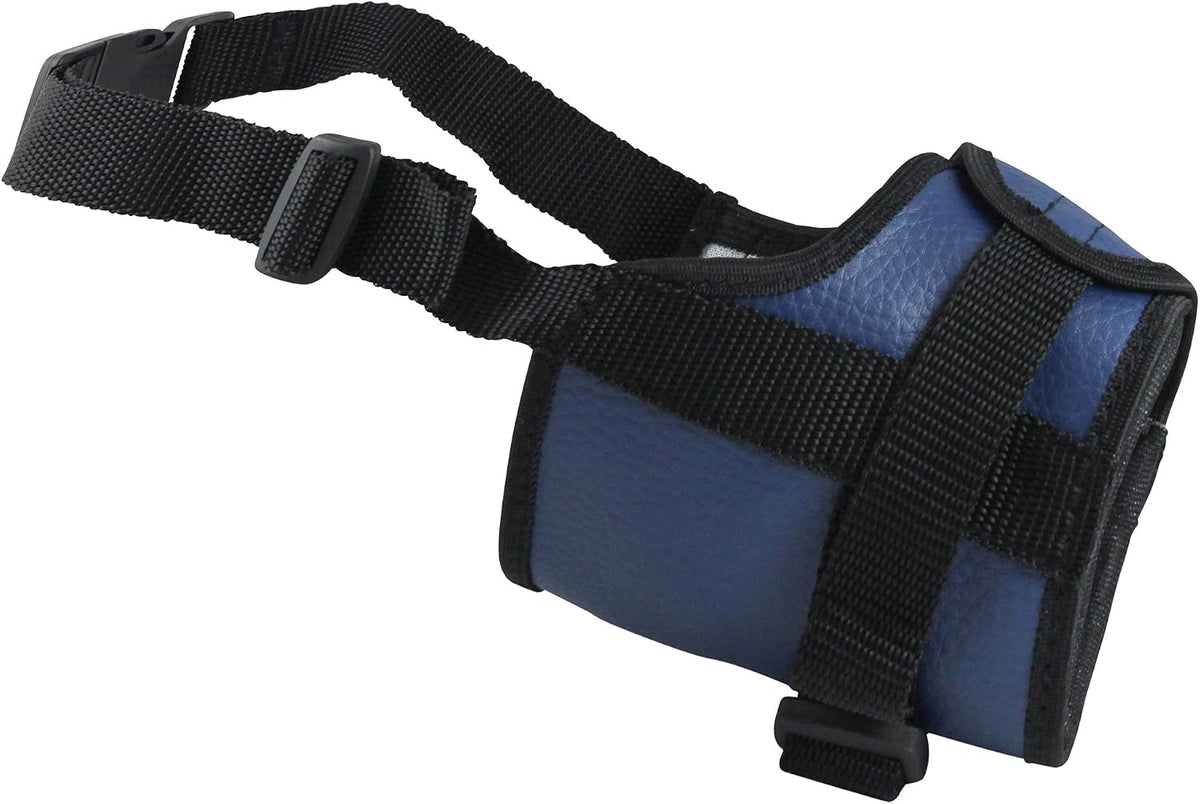 Adjustable Dog Muzzle 6 Sizes Blue (L: 9.5"-13.5" Snout Circumf.)