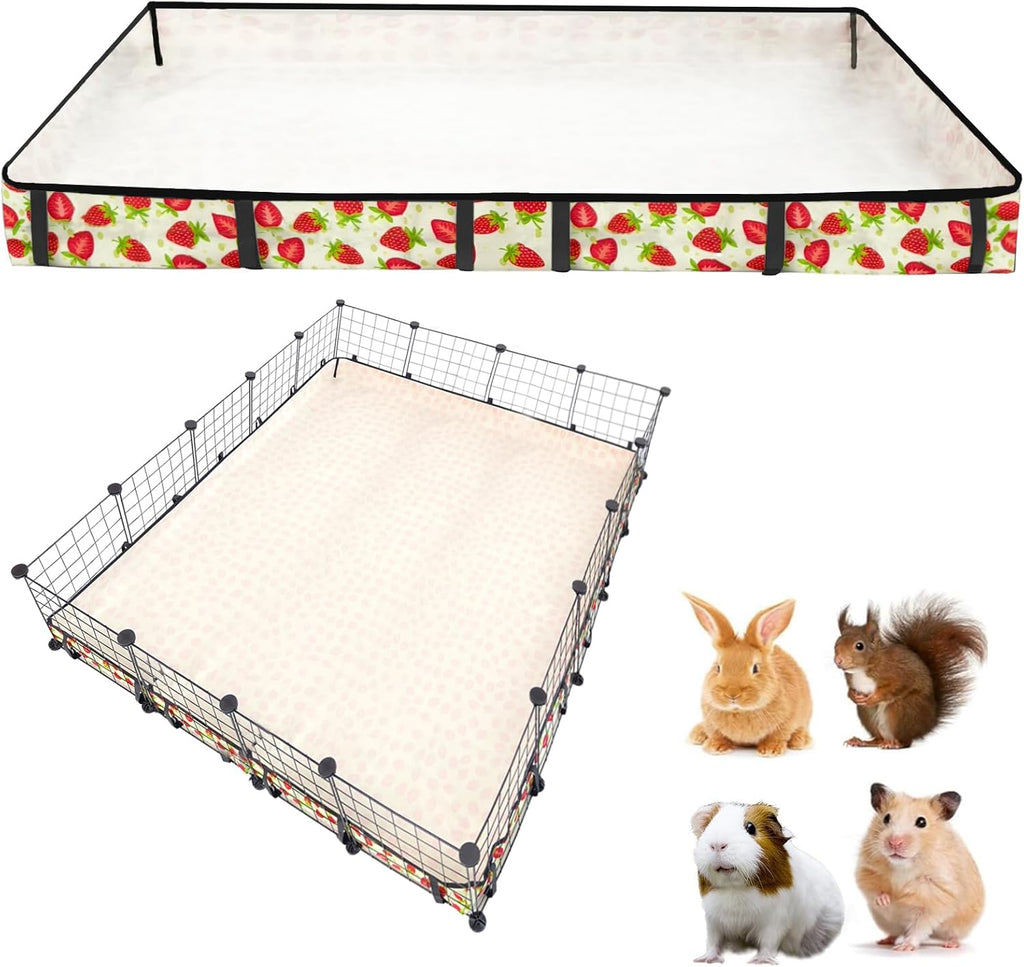Guinea Pig Cage Liner，Washable Waterproof Oxford Cloth Cage Liners for Small Animals,Hamster Chinchilla Hedgehog Rabbit and Other Small Animals Not Include Cage(48x60 inches)