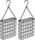 2Pcs Outdoor Suet Cage Bird Feeder, Wild Bird Feeder, Single Suet Cake Capacity by Unknown