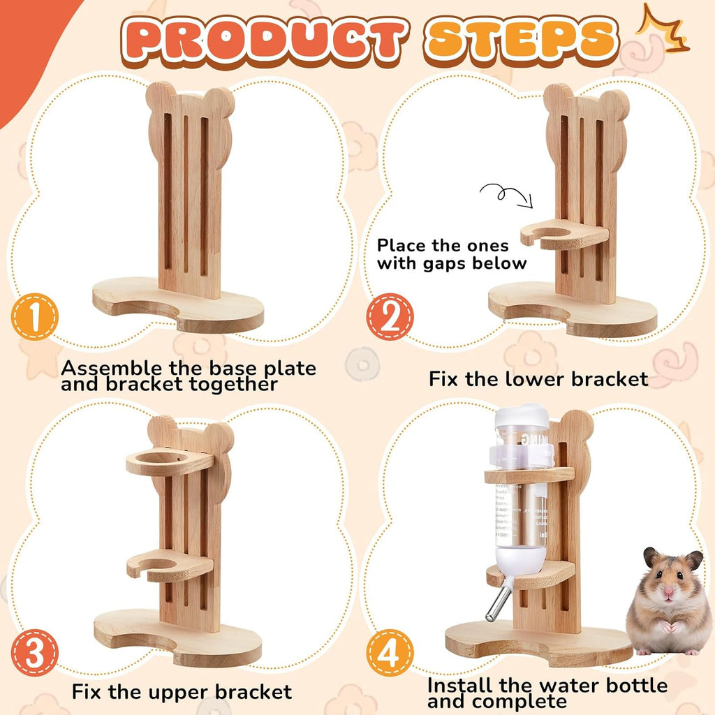 45 Pcs Hamster Cage Accessories 9.5'' Hamster Wheel Chew Toys Set