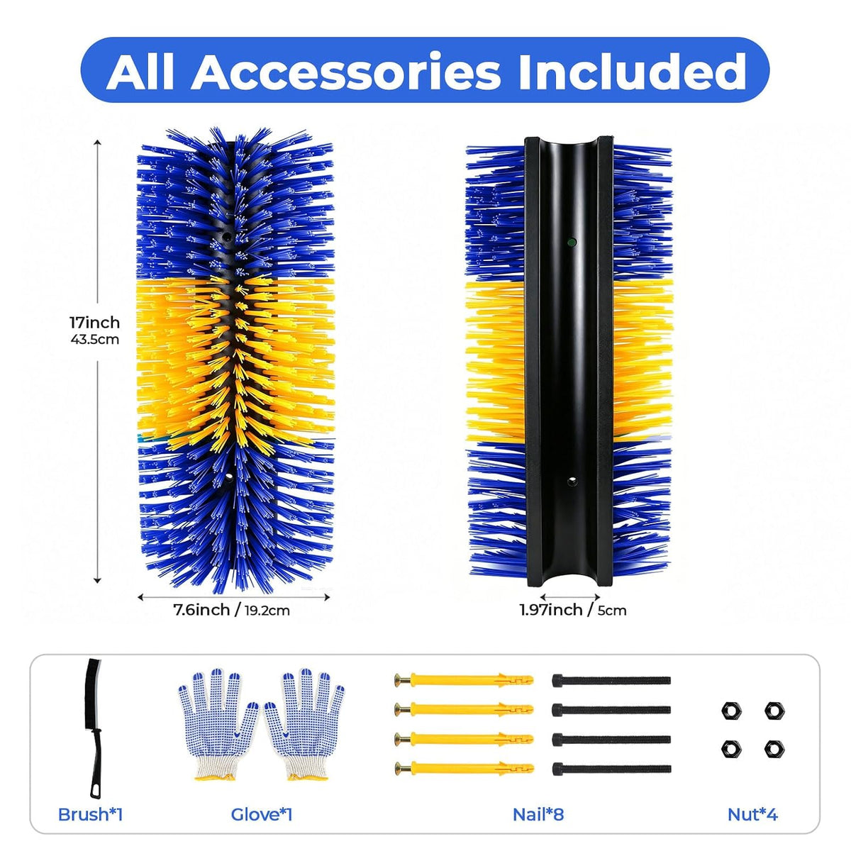 2 Packs Livestock Scratch Brush, Goats Brush Horse Scratching Post