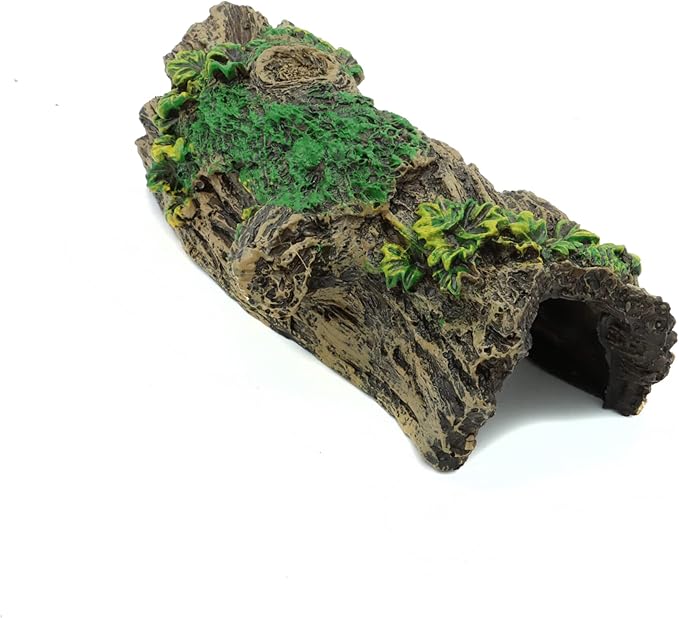 JIH Aquarium Decorations Resin Hollow Tree Trunk Ornament, Bettas House Cave - Image 7