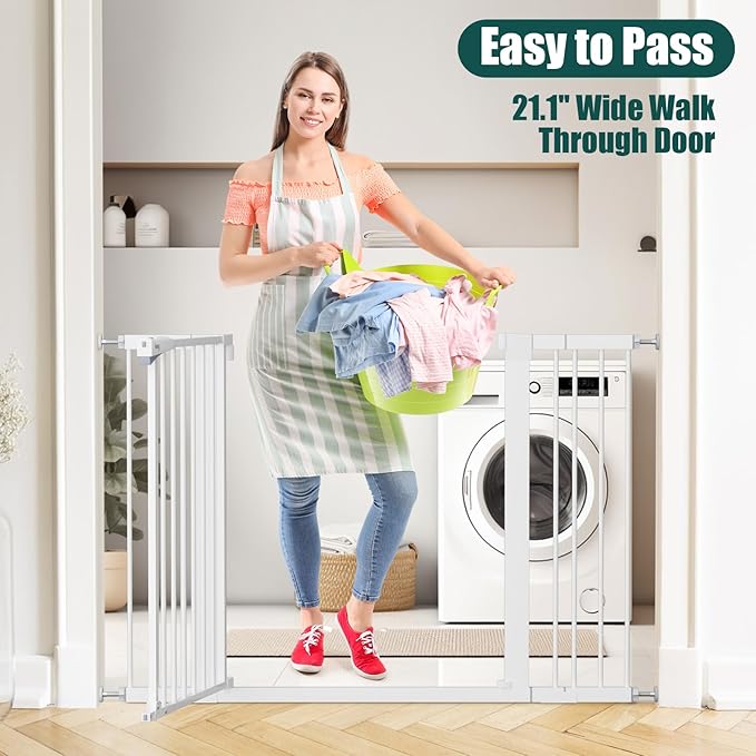 keny 29.7"-46" Baby Gate for Stairs, Auto Close Dog Gates for Doorways - Image 5