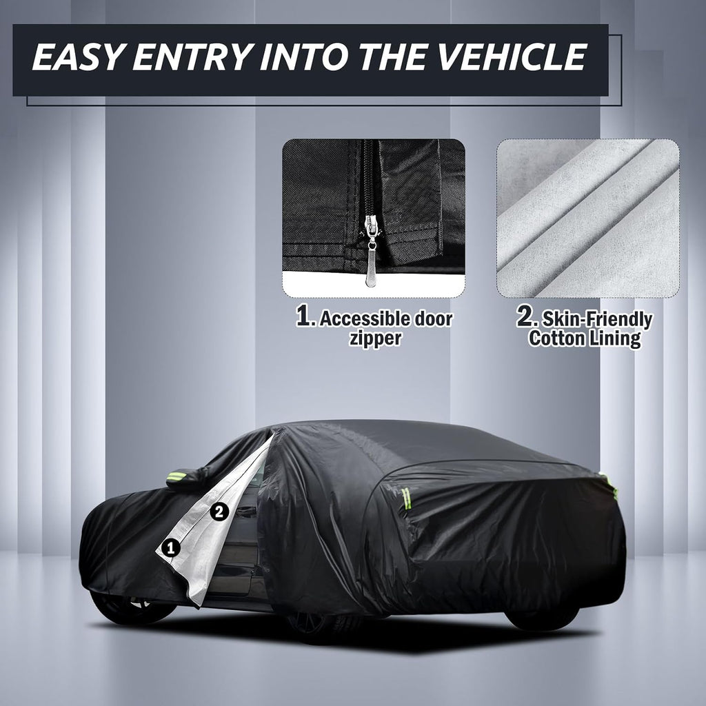 Car Cover Multi-Layer Fit for Ford Mustang 1994-2026,Chevy Camaro 2010-2026