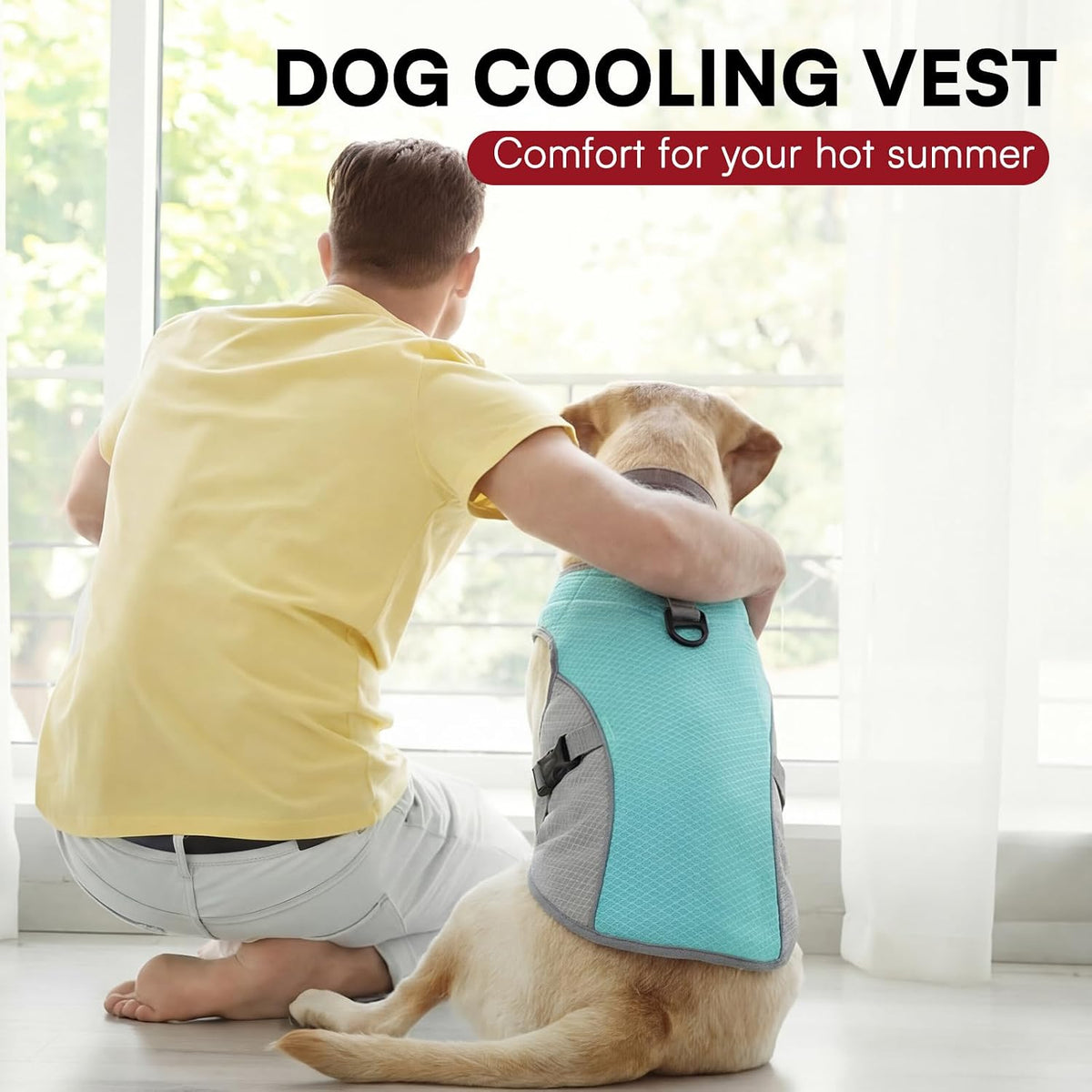 Cooling Vest for Extra-Large Dogs, Dog Cooling Vest with Reflective Stripe