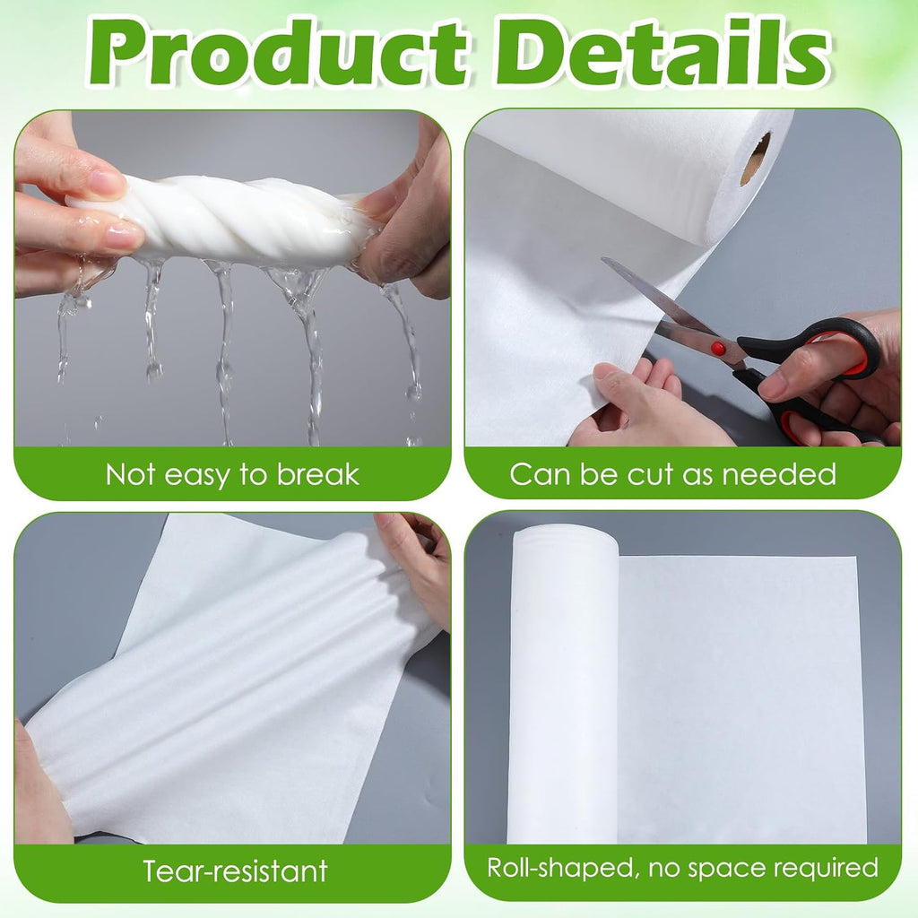 100 Ft x 17.3 Inch Bird Cage Liner, Disposable White Non-Woven Bird Cage Liners Large Size Precut Absorbent Cushion Pad Mat Accessories for Pet, Parrot, Animal