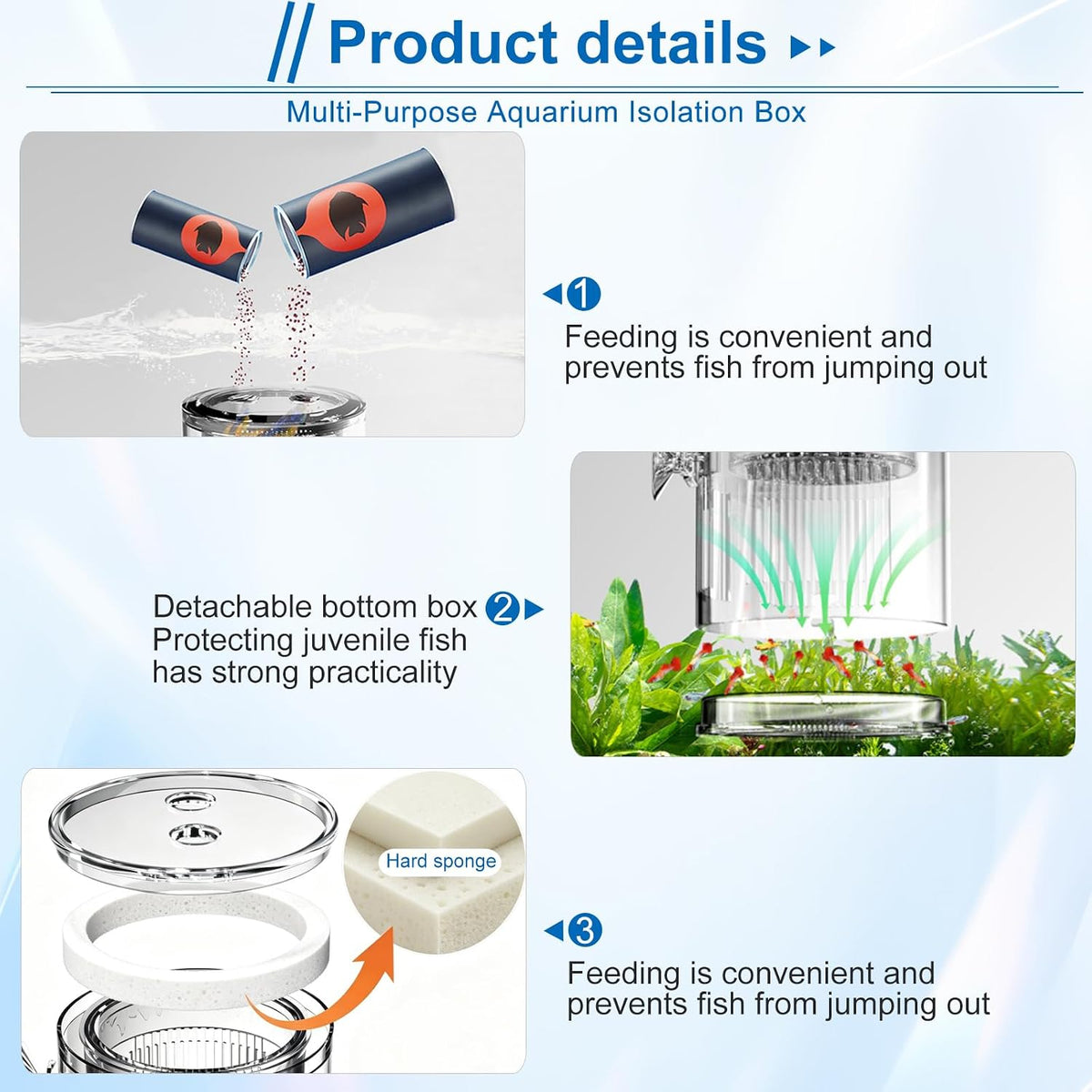 Floating Acrylic Breeder Box for Fish Tank
