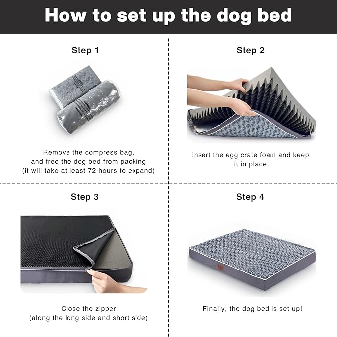 WESTERN HOME WH Medium Dog Bed for Medium Size Dogs, Orthopedic Pet Bed - Image 5