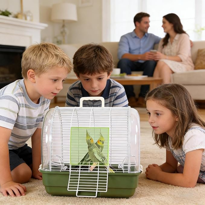 Portable Bird Cage, Bird Travel Carrier - Image 3