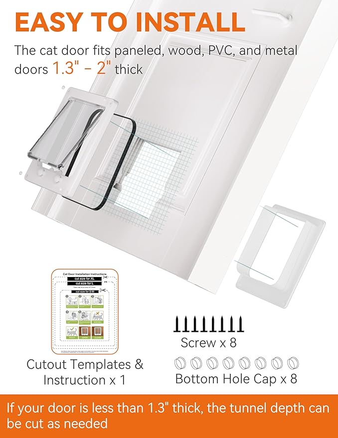 LIBBEPET Cat Door Interior Door, Indoor Cat Doors, X-Large Pet Doors - Image 6