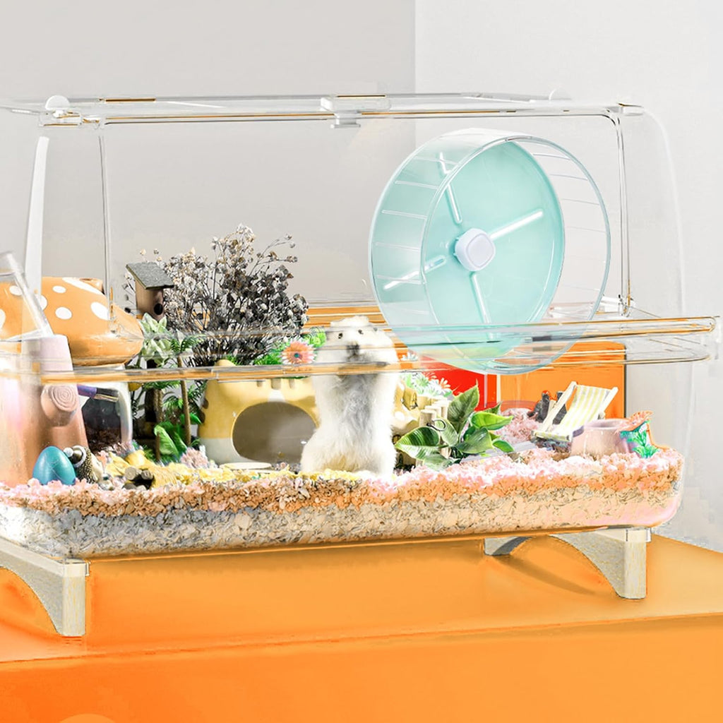 Foraineam Hamster Wheel Silent Hamster Exercise Wheels, 7.5 Inch Quiet Spinner Hamster Running Wheels with Adjustable Stand for Hamsters Gerbils Mice Or Other Small Animals
