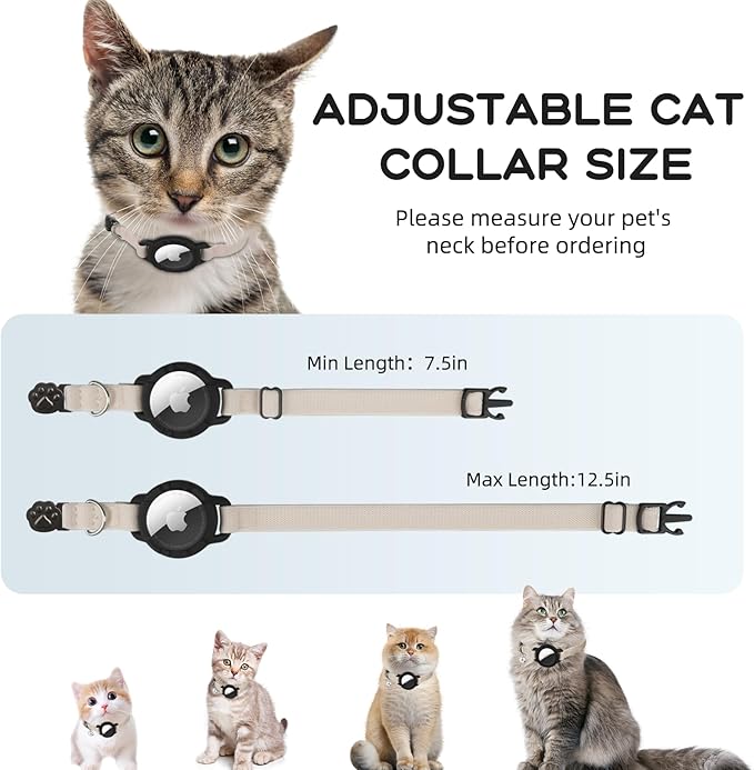 AirTag Cat Collars, Stretchy Collar - Image 2