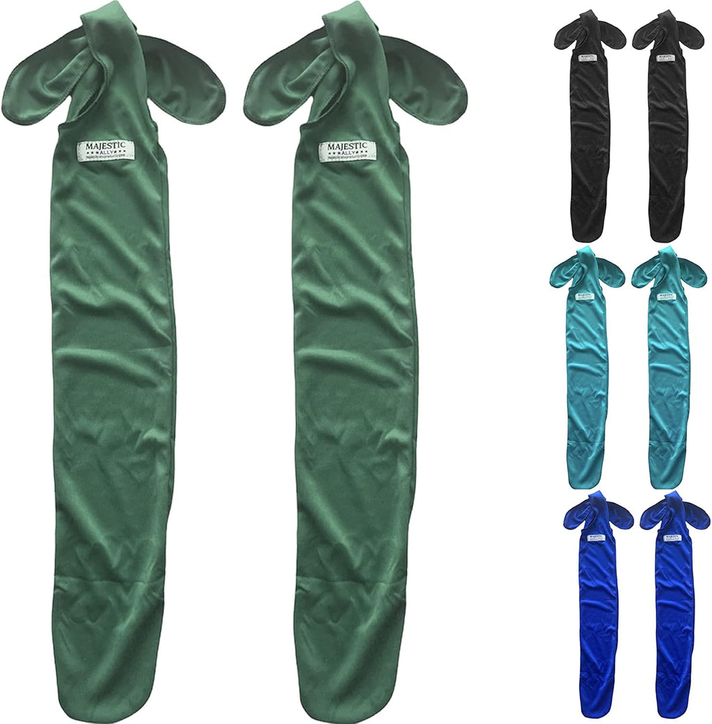 Majestic Ally Lycra Tail Bag for Horses - to Keep The Tail Clean and Protected - Set of 2 (Hunter Green)