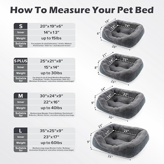 INVENHO Dog Bed Medium Size, Orthopedic Warming Soft Calming Sleeping Puppy Bed - Image 5