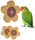 Bird Toys, Cork Chew Spinner Toy with 2 Replacement for Cage, Parakeet Toys, Bird Cage Accessories for Budgies, Cockatiels, Lovebirds, Green Cheeks, Small to Medium Birds