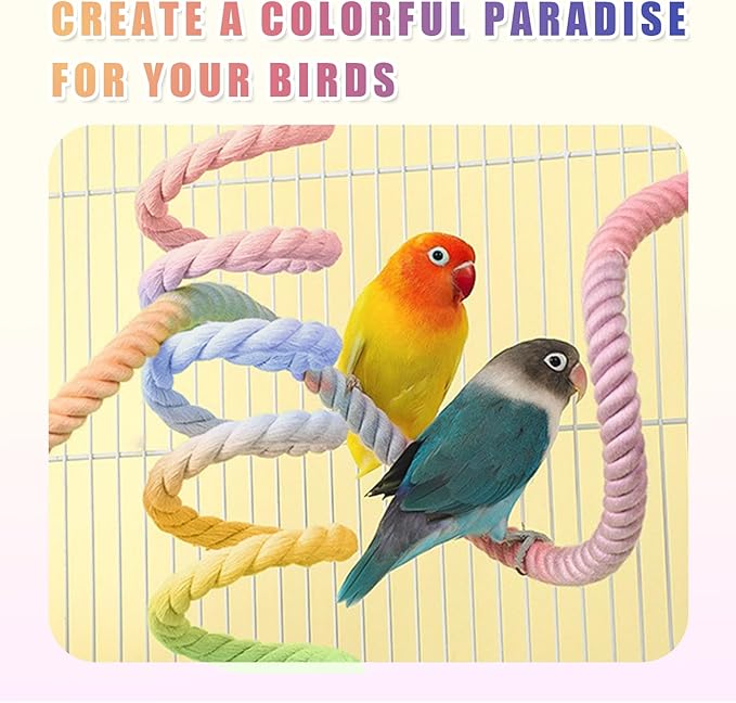 3PCS Parrot Perch, Soft Rope Bird Perches - Image 6