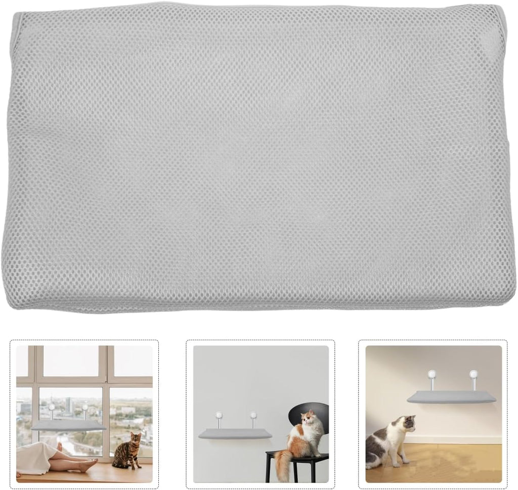 HANABASS Cat Window Perch Cover Replacement Breathable Mesh Cat Hammock Bed Cover with Zipper Detachable Soft Window Sleeve Accessory for Year-Round Use 17.71 X 12.59 in
