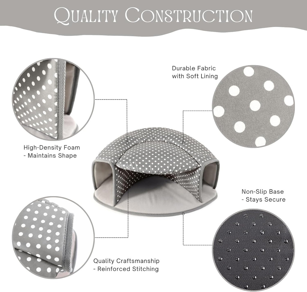 Guinea Pig Hideout Tunnel Bed, Washable Soft Small Animal Hideaway for Ferret, Chinchilla, Dwarf Bunny - House Pet Cage Accessory