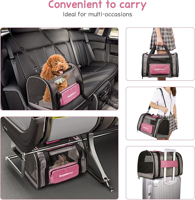 BurgeonNest Cat Carriers for Medium Puppy Under 25 lbs, Pet Carrier for Cats - Image 7