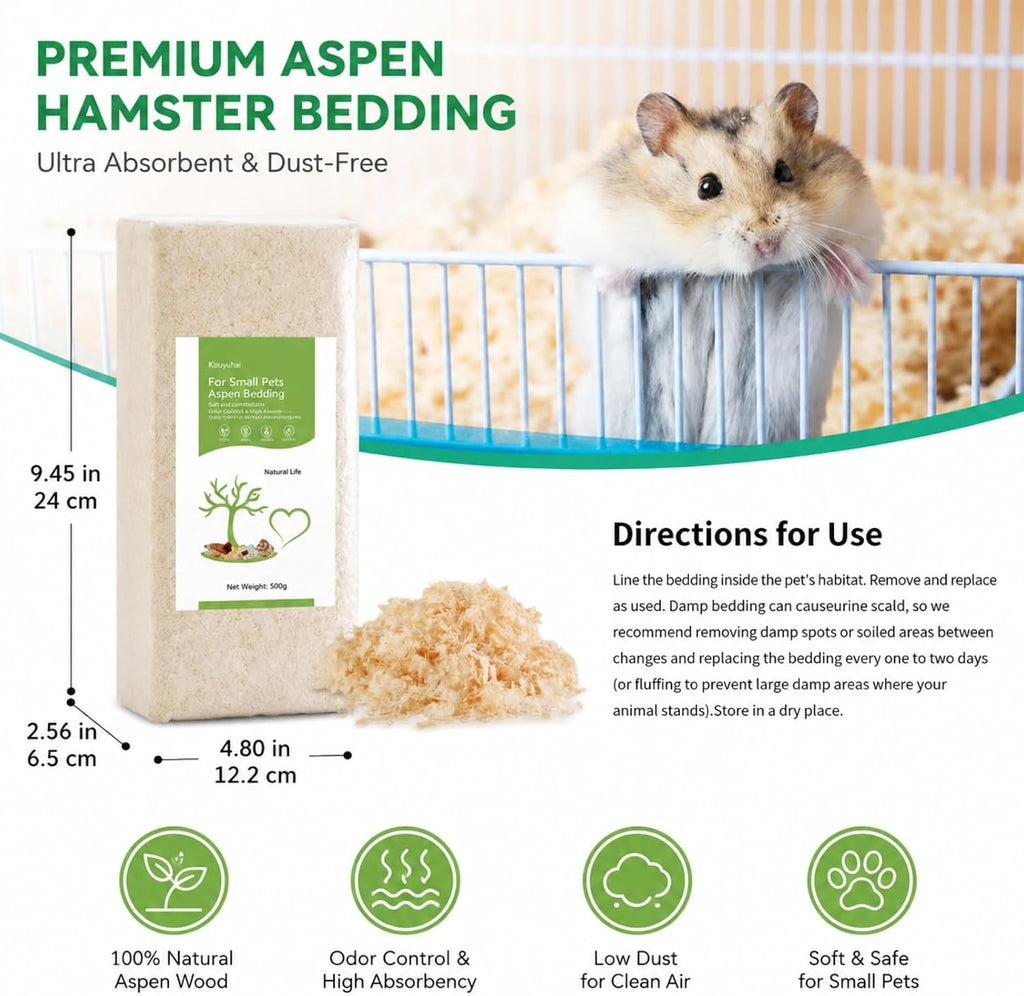 18oz Small Pet Bedding, Low Dust, Odor Control, Ultra Absorbent, for Hamsters, Guinea Pigs, Parrots, Rabbits, Gerbils, Mice & Small Animals