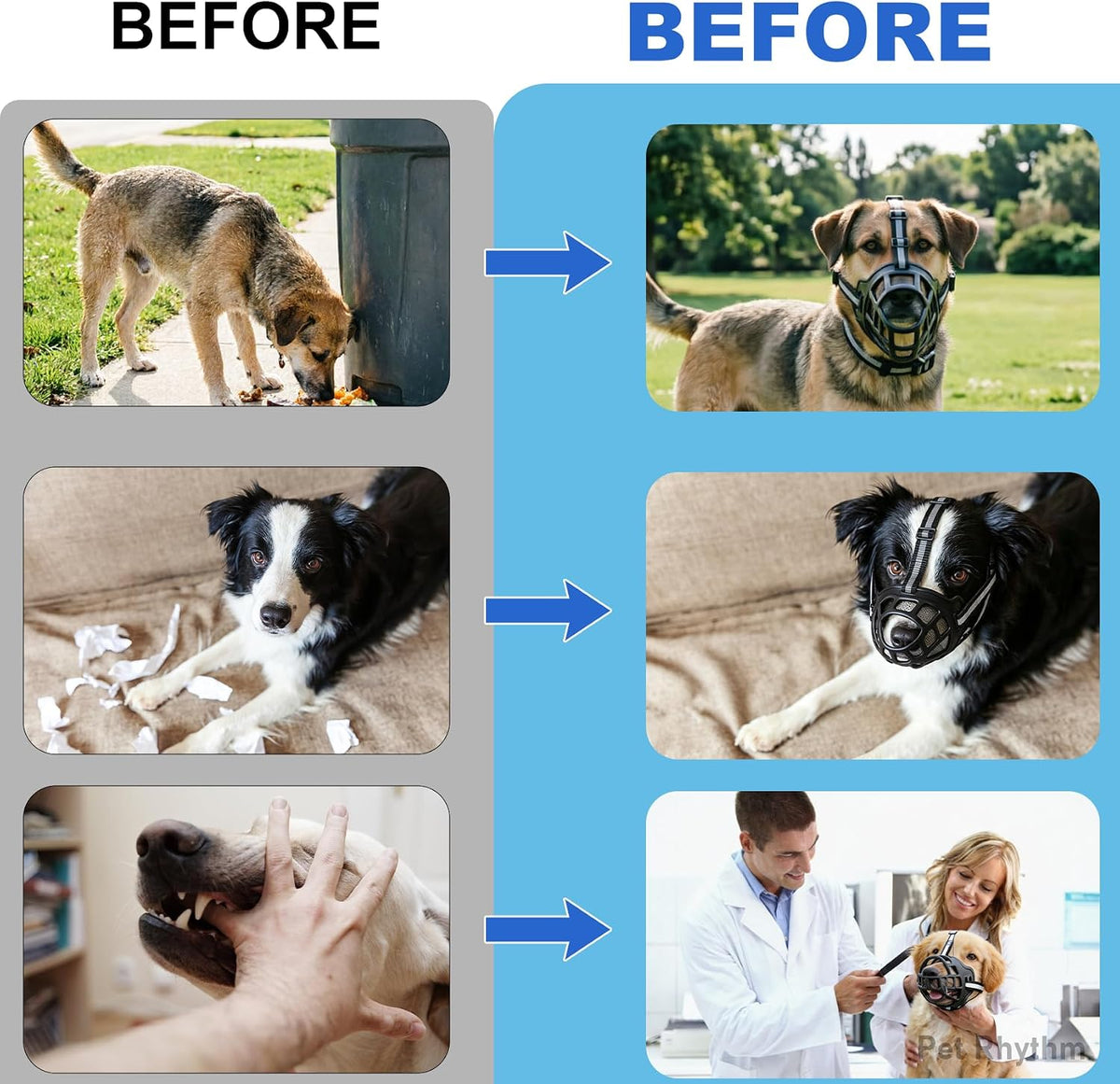 Dog Muzzle for Medium Large Dogs, Soft Basket Muzzle for Dogs, Adjustable