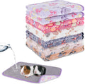 YUEPET 3 Pack Waterproof Guinea Pig Blankets, Fleece Cage Liners, M