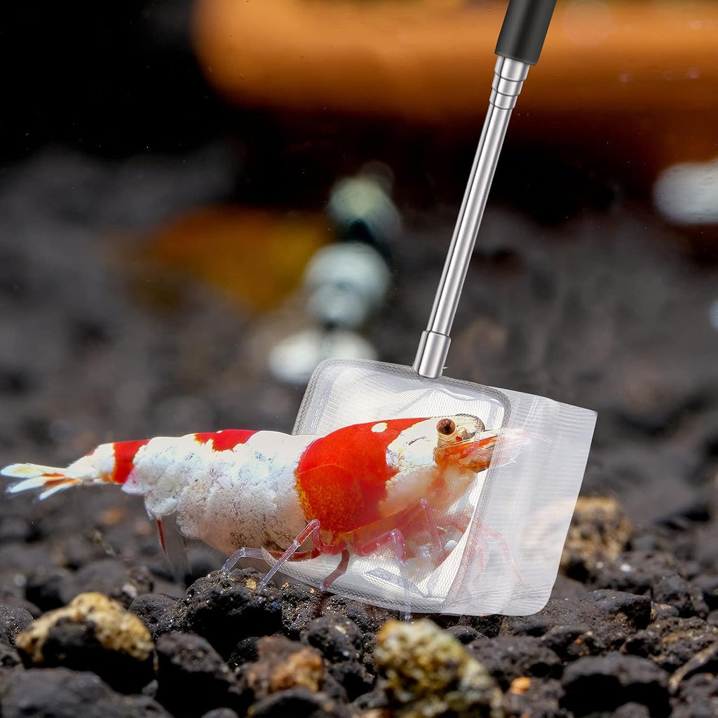 4 Pieces Fish Tank Shrimp Net Extendable Handle Shrimp Net