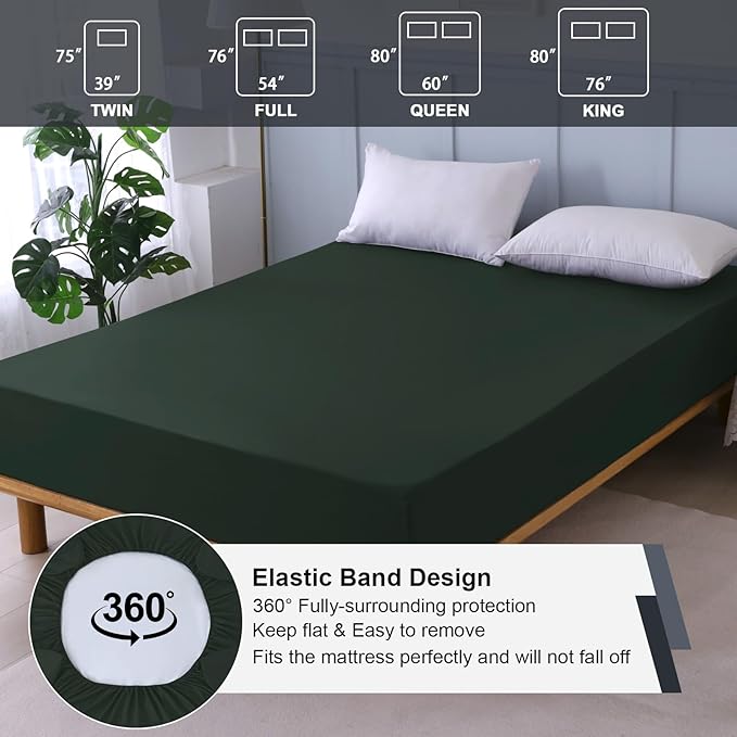 King Mattress Protector Waterproof, Fitted Sheet Style Breathable Mattress Cover - Image 5