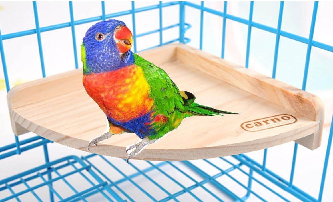 Hypeety Pet Platform Bird Wooden Playground Stand Perch Parakeet Conure Hamster Gerbil Rat Mouse Totoro Cage Accessories Small Animals Stands Exercise Toy